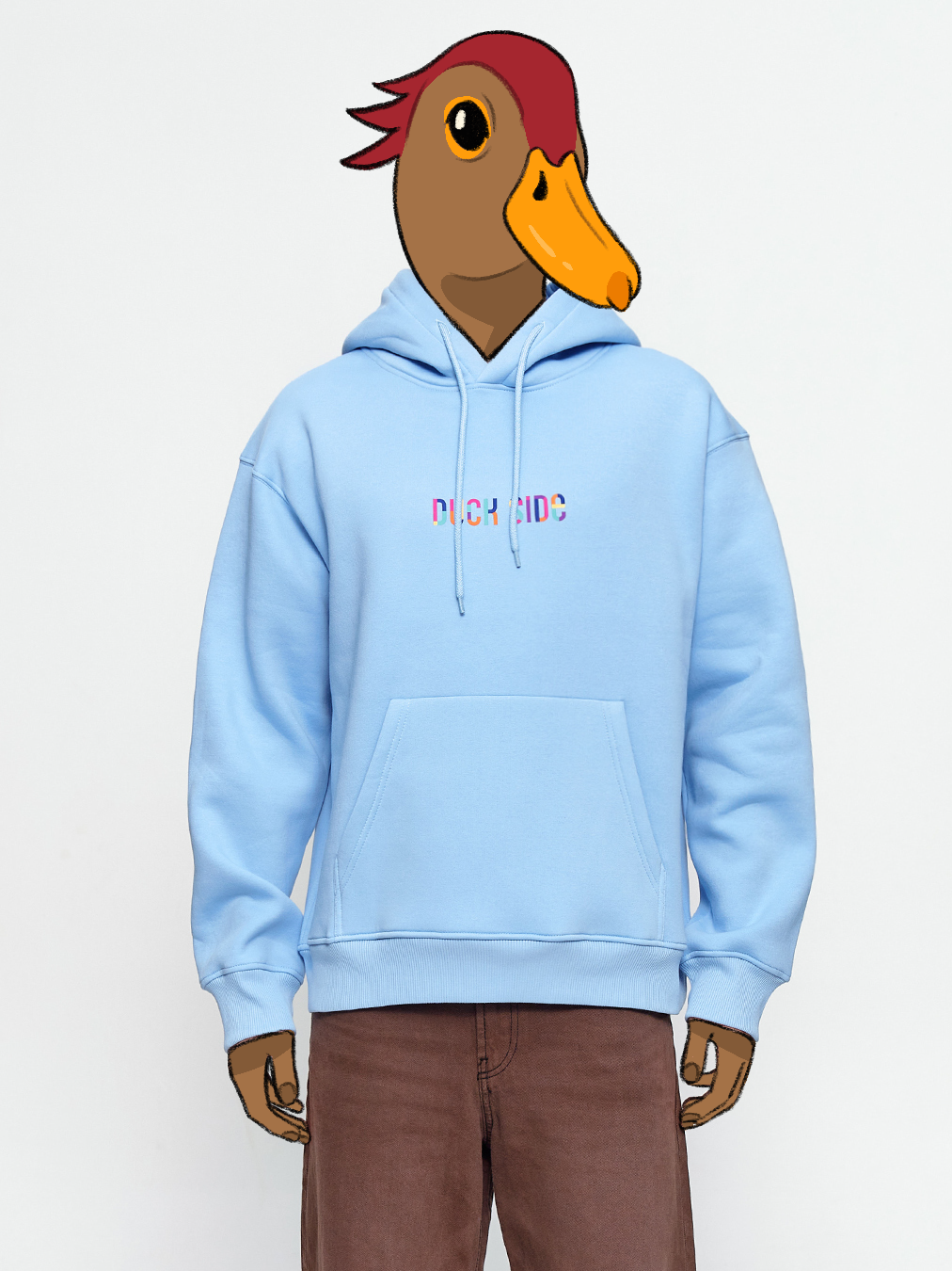 Hoodie Duck Side / blue - picture  - 1